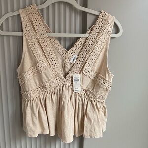 Aerie crochet tank top S